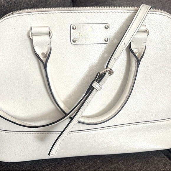 kate spade Handbags - Kate Spade Rachelle Ivory/White Leather Satchel Shoulder Bag w/Strap